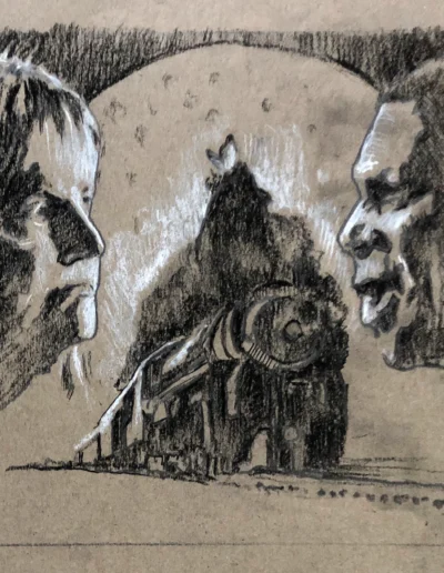 CD Cover Sketch for Fred Sampson Pencils on Paper