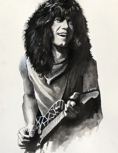Eddie Van Halen Ink on Paper