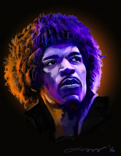 Jimi Hendrix Digital Illustration