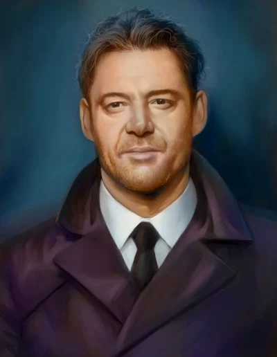 Portrait of Marton Csokas Digital Paint