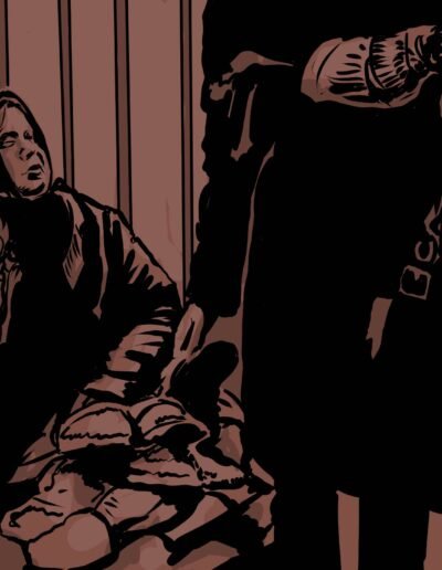 Socialism Elderly Vendor Digital Illustration