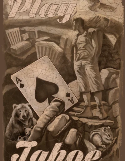 Vintage Tahoe Poster Digital Paint