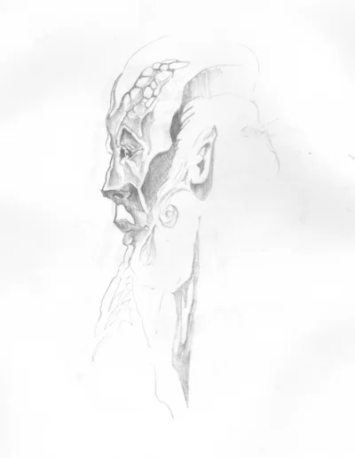 The Mage Sketch Pencil on paper