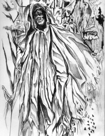 The Watcher Sketch Pencil on paper